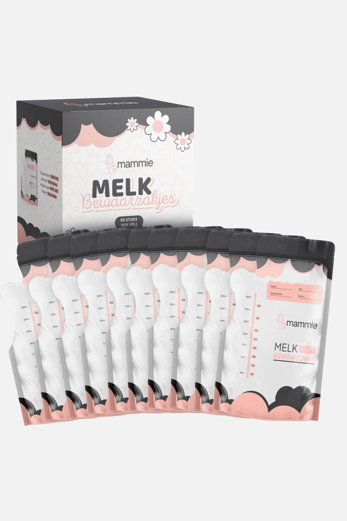 Moedermelk Bewaarzakjes met Schenktuit - 300 ML - BPA vrij - Mammie