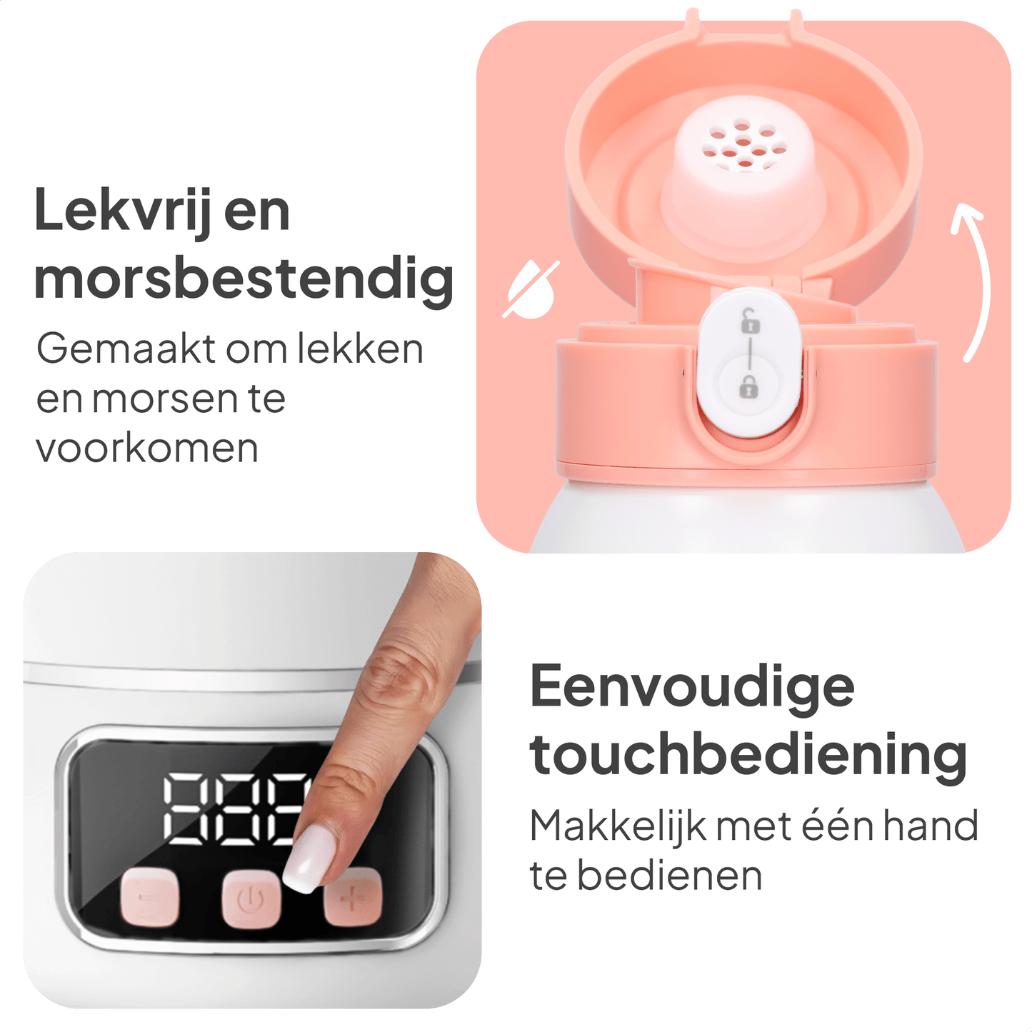 ThermoGO Thermosfles Flessenwarmer Onderweg - Draadloos - Alle Merken - 500 ML - Mammie