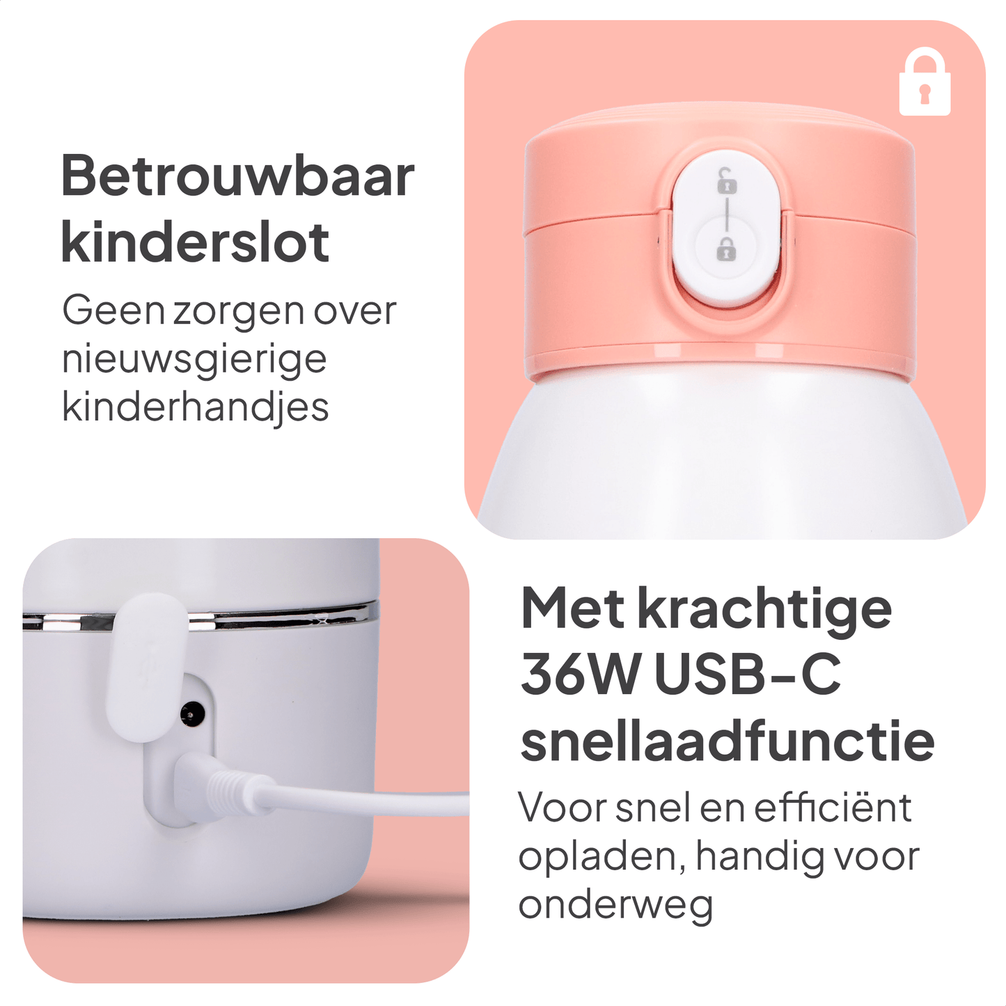 ThermoGO Thermosfles Flessenwarmer Onderweg - Draadloos - Alle Merken - 500 ML - Mammie
