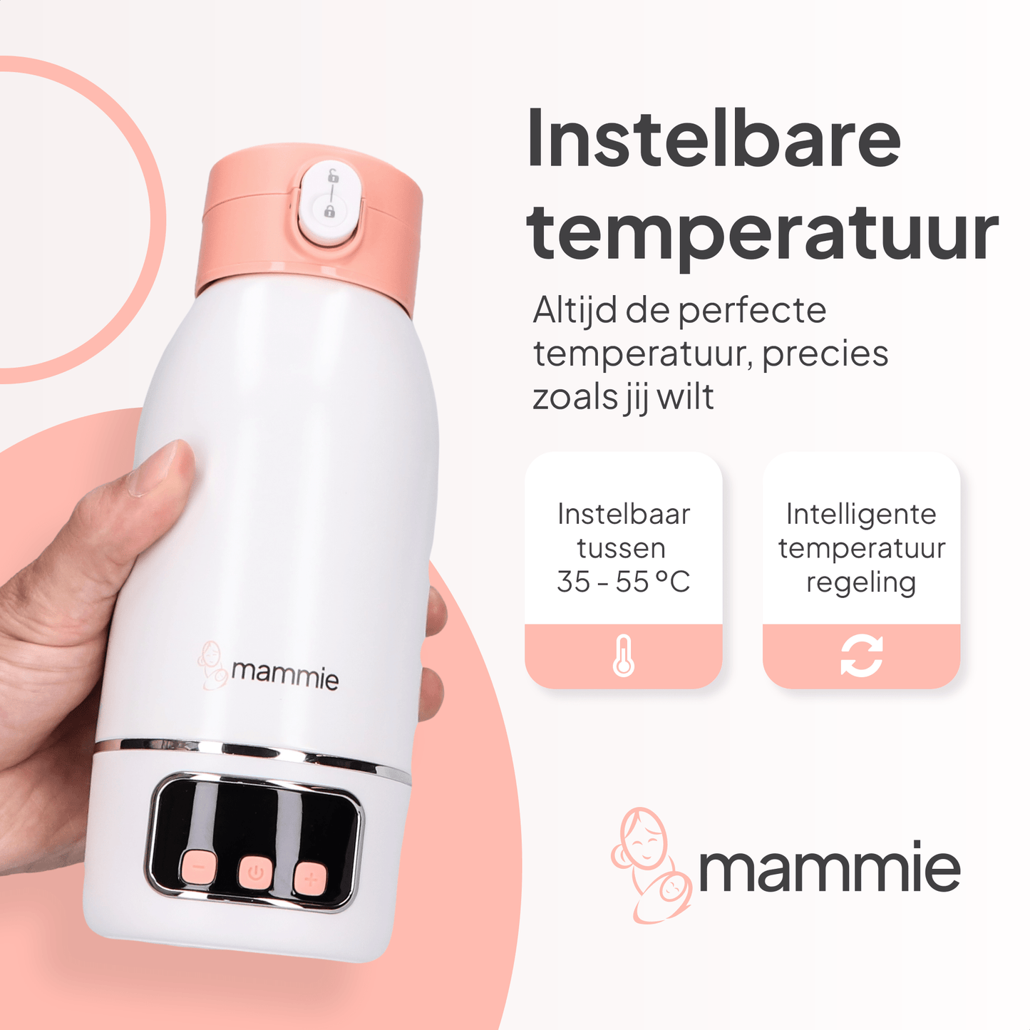 ThermoGO Thermosfles Flessenwarmer Onderweg - Draadloos - Alle Merken - 500 ML - Mammie