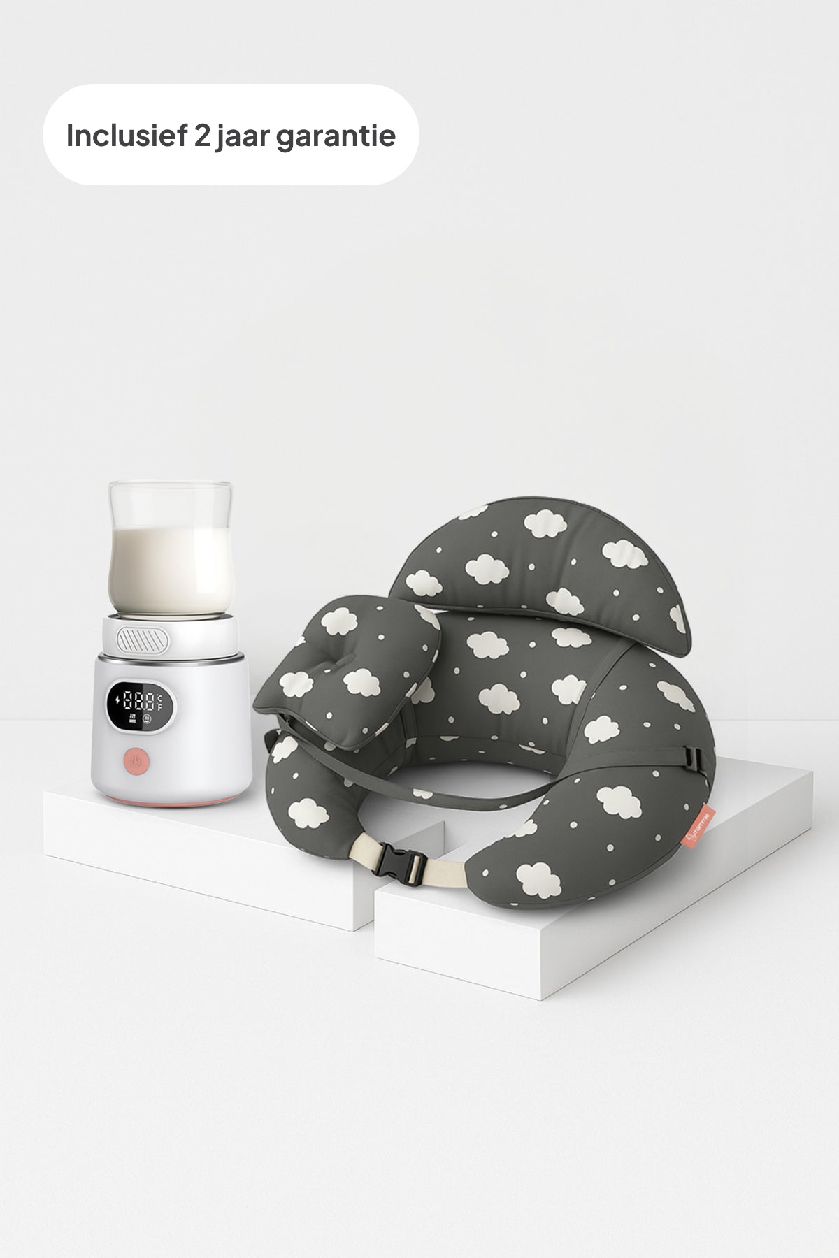 Cozy Feed Bundel: Voedingskussen & GO Flessenwarmer