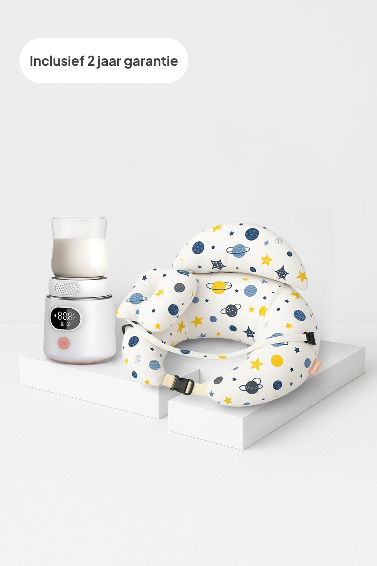 Cozy Feed Bundel: Voedingskussen & GO Flessenwarmer