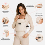 AVAIRE Draagzak Baby – Ergonomisch & Comfortabel - Katoenen Materiaal - Mammie 
