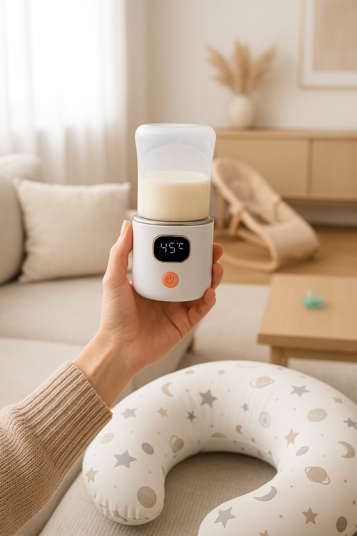 GO Draagbare Flessenwarmer Onderweg - Draadloos - Incl 6 Adapters - 4 Temperatuurniveaus - Mammie