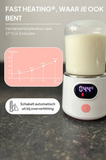 GO Draagbare Flessenwarmer Onderweg - Fast Heating® Functie - Draadloos - Mammie