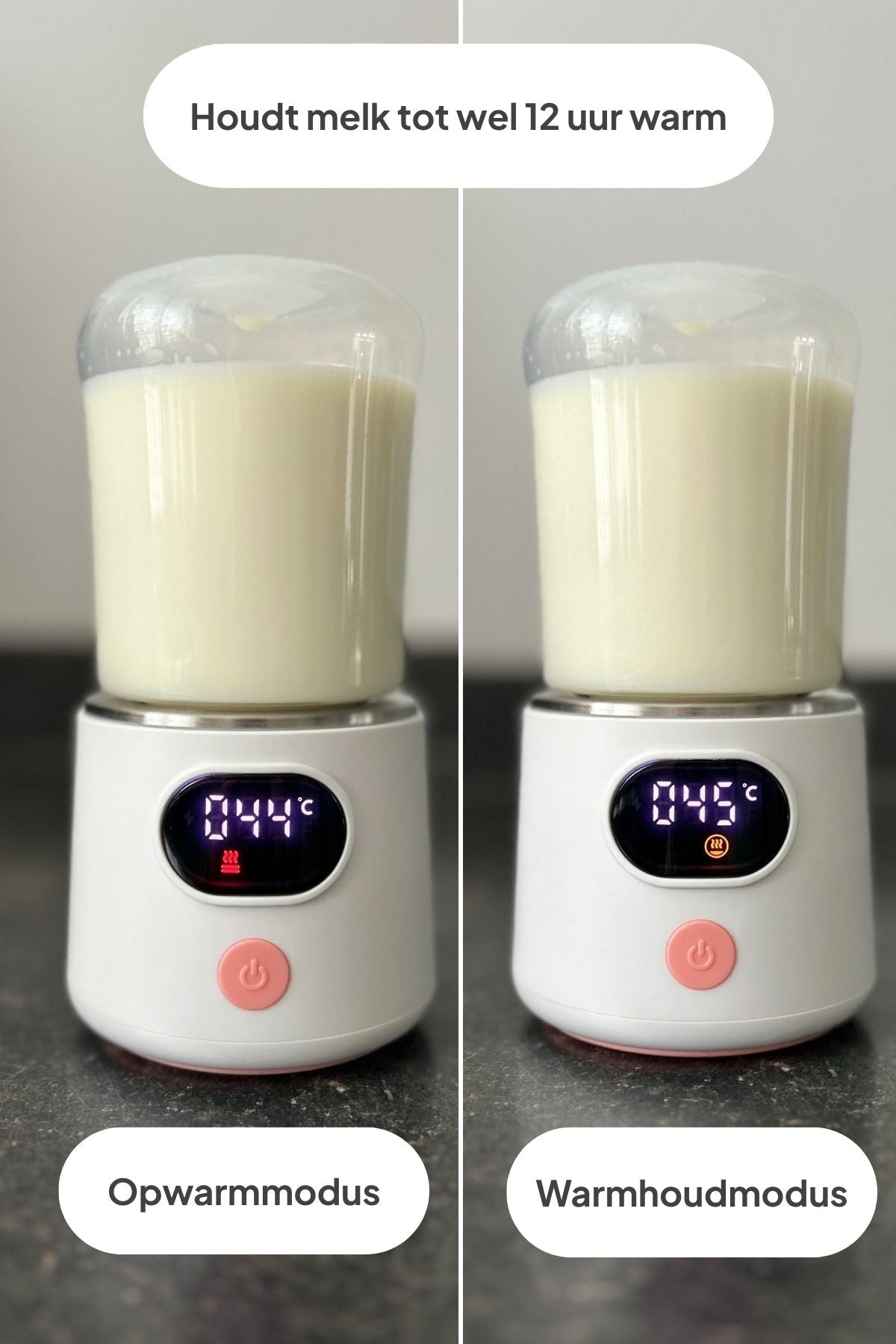 GO Draagbare Flessenwarmer Onderweg - Fast Heating® Functie - Draadloos - Mammie