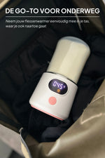 GO Draagbare Flessenwarmer Onderweg - Fast Heating® Functie - Draadloos - Mammie