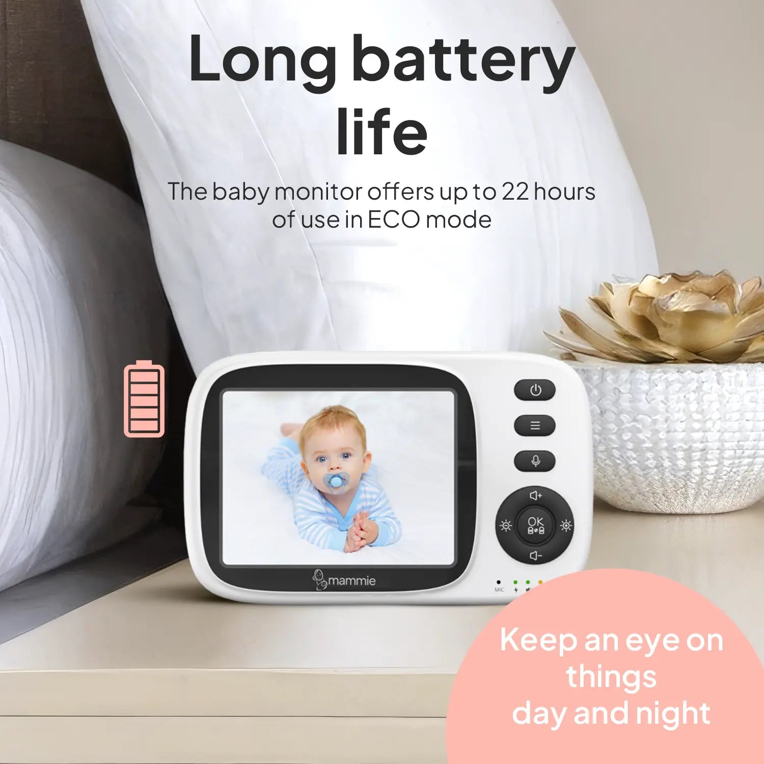 Mammie Babyfoon Met Camera - Uitbreidbaar tot 4 Baby Camera's - Baby Monitor - Mammie