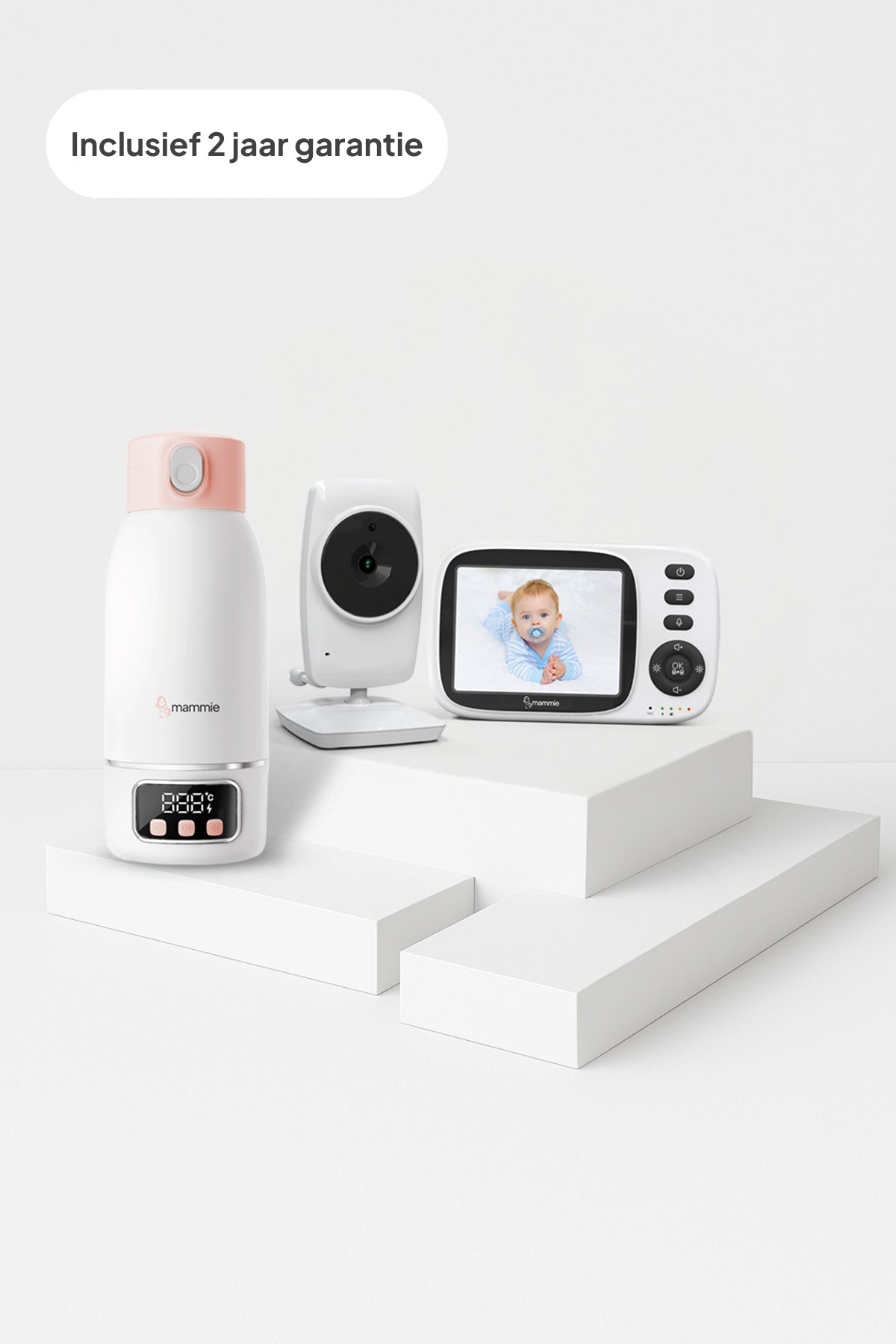 Night Care Bundel: Baby met Camera & ThermoGO Flessenwarmer - Mammie
