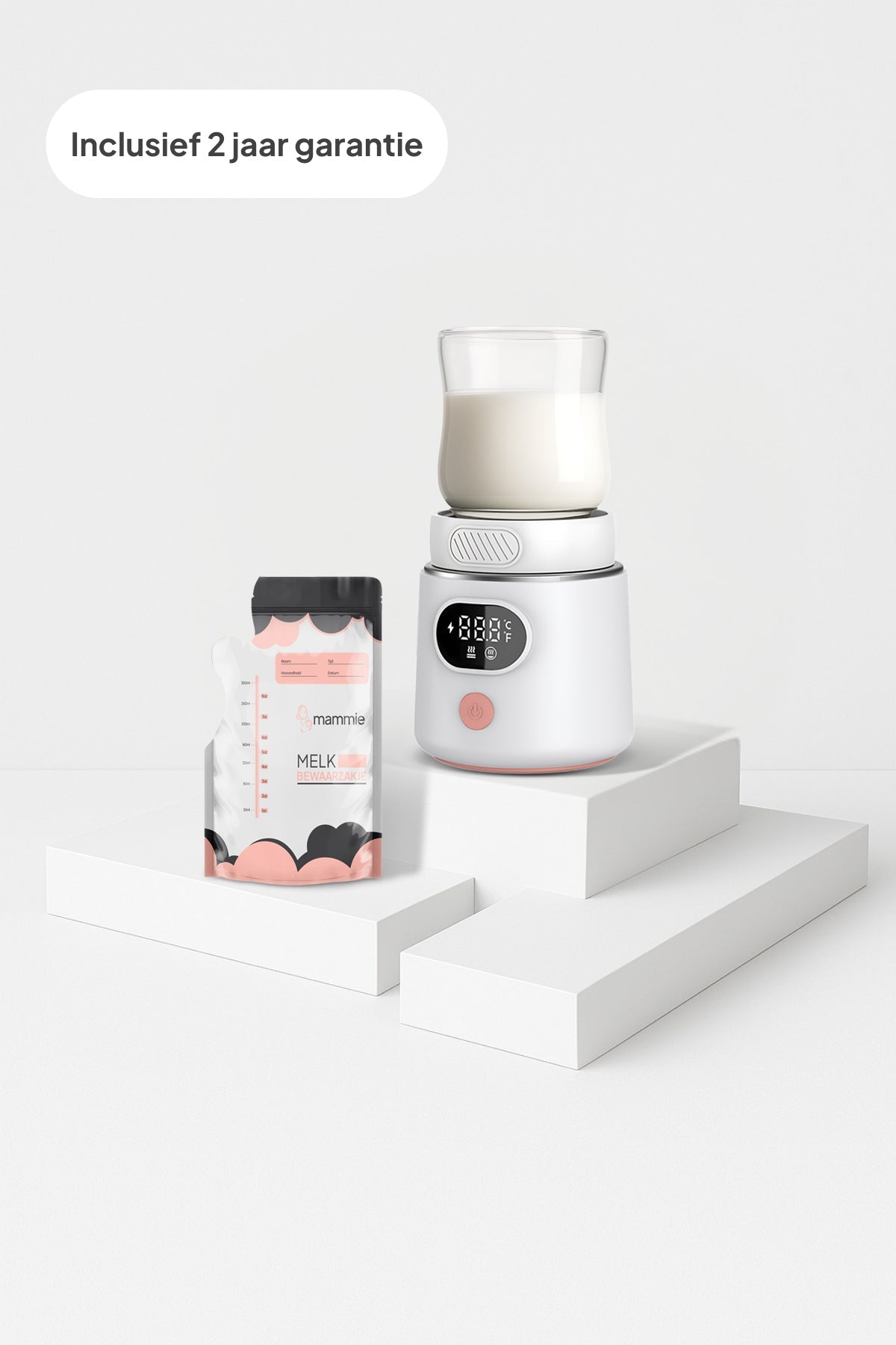 On - the - Go Bundel: GO Flessenwarmer & 100 Moedermelk Bewaarzakjes - Mammie