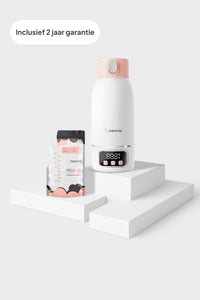 On - the - Go Bundel: ThermoGO Flessenwarmer & Moedermelk Bewaarzakjes - Mammie