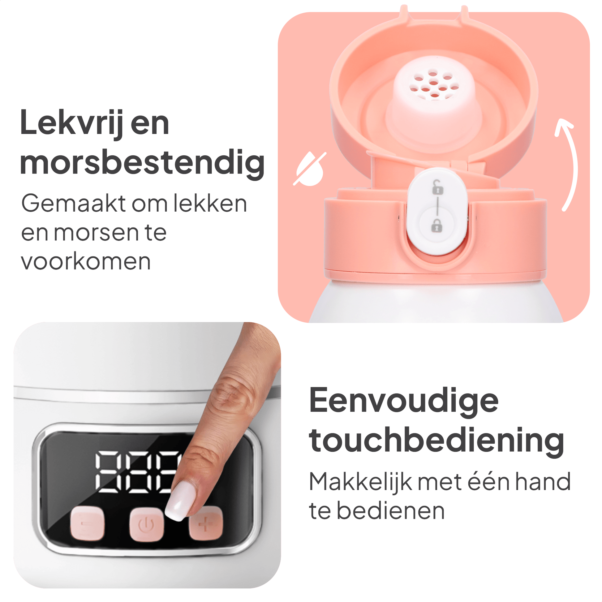 ThermoGO Thermosfles Flessenwarmer Onderweg - Draadloos - Alle Merken - 500 ML - Mammie
